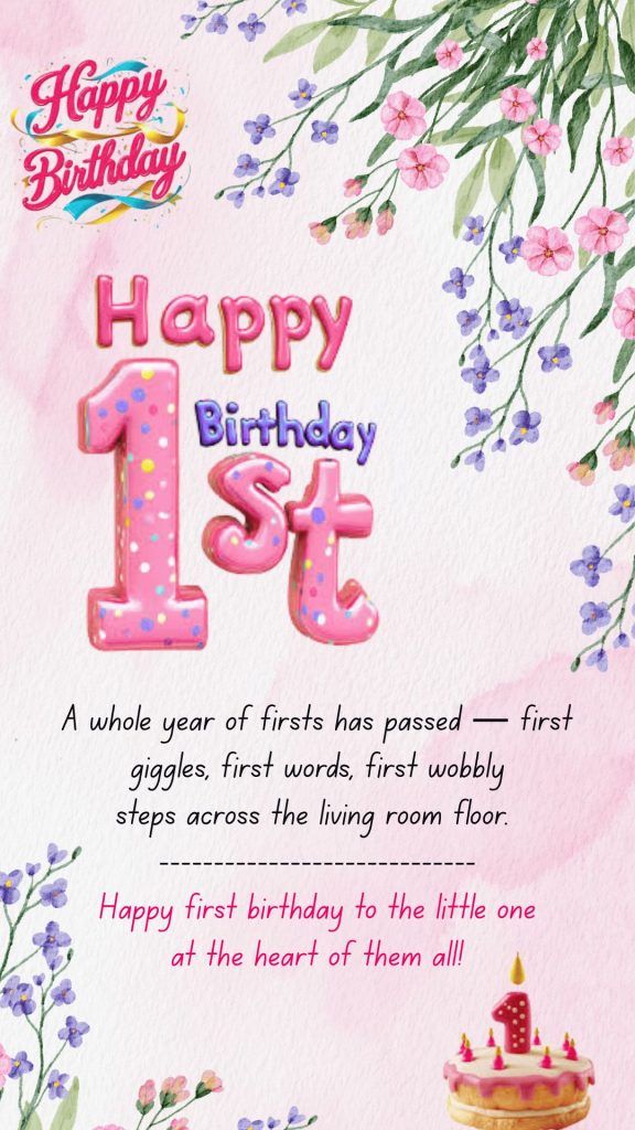 One year birthday