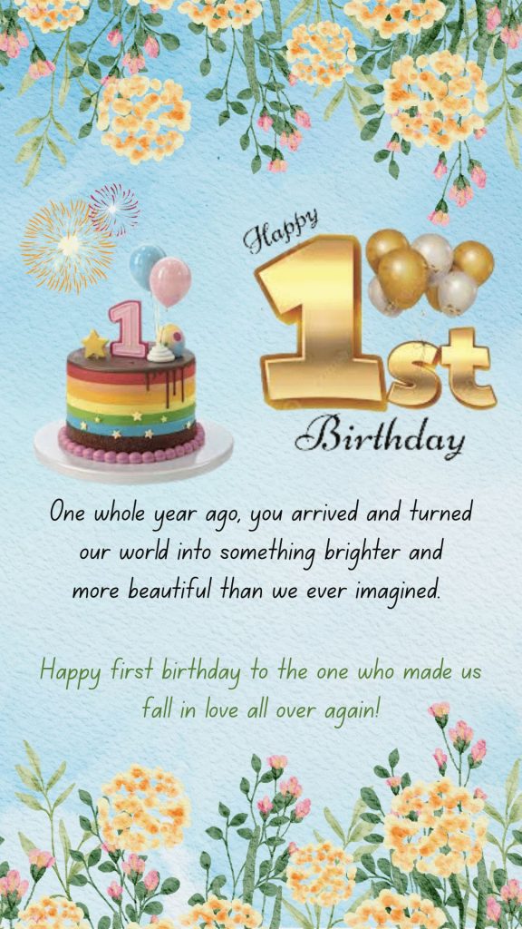 1 Year birthday
