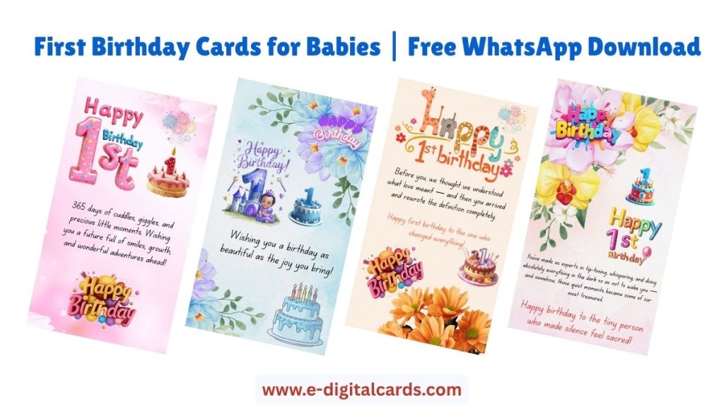 First Birthday Cards for Babies Free WhatsApp Download